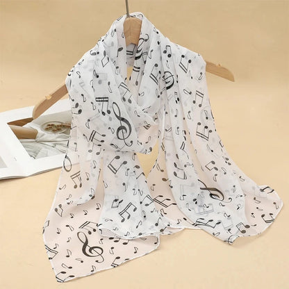 Women Print Chiffon Scarf Lightweight Sunscreen Shawl Wrap - Smarsty