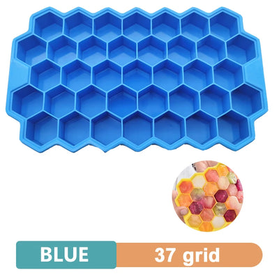 4/6/8/15 Grid Big Ice Tray Mold Giant Jumbo Large Food Grade Silicone Ice Cube Square Tray Mold DIY Ice Maker Ice Cube Tray - Smarsty