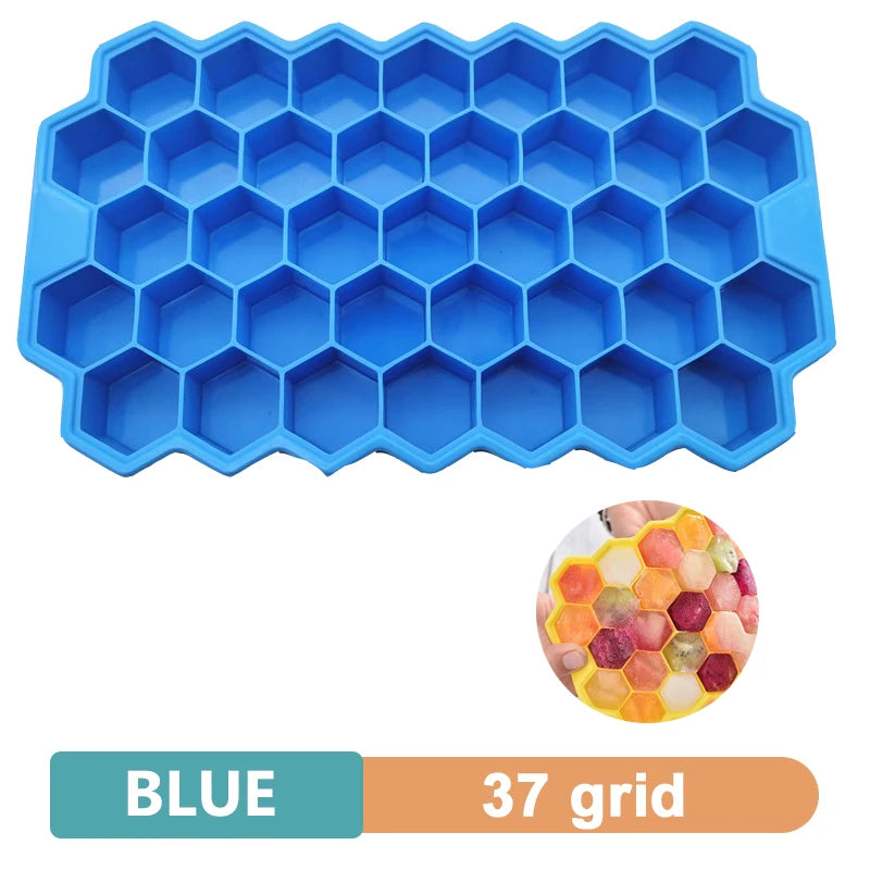 4/6/8/15 Grid Big Ice Tray Mold Giant Jumbo Large Food Grade Silicone Ice Cube Square Tray Mold DIY Ice Maker Ice Cube Tray - Smarsty