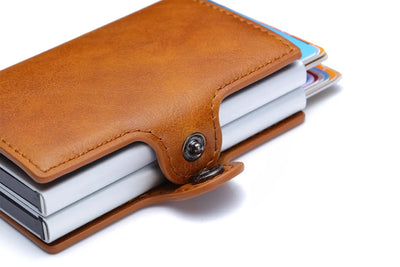 Rfid Men Card Wallets Carbon Fiber Slim Mini Wallet 14 Card Holders Small Money Bag Male Purses - Smarsty