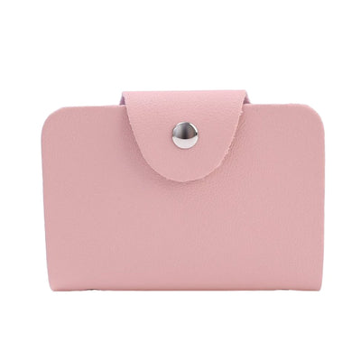 24 Bits Credit Card Holder Business Bank Card Pocket PU Large Capacity Card Cash Storage Clip Organizer Case ID Holder Pouch - Smarsty