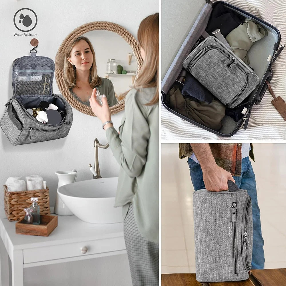 Travel Toiletry Bag With Hook Nylon Organizer For Men - Smarsty