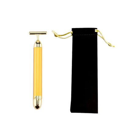 24K Gold Electric Face Roller for Youthful Skin - Smarsty