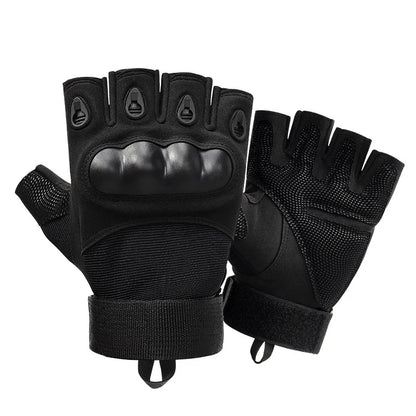 Men's Hard Knuckle Fingerless Gloves for Combat and Hunting - Smarsty