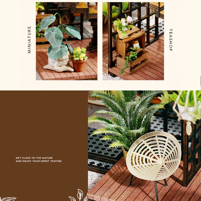 Wooden Doll House 3D Puzzle Assembly Building Model Kit Production Small Room Toys Home Bedroom Decoration With Furniture Light