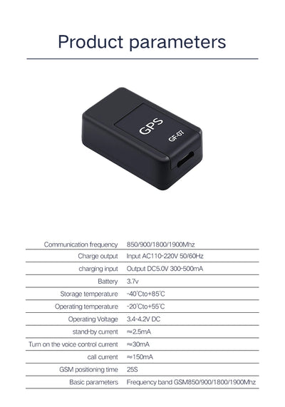 Motorcycle Car Gps Tracker Gf07 Mini Tracking Locator Magnetic Vehicle Tracker Locator for Pets Child Elderly Gps Position App - Smarsty