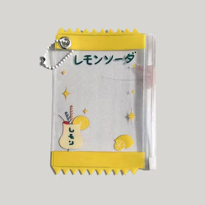 INS Transparent Candy Bag Badge Holder Korean Photocard Holder Display Bag Pendant Idol Photo Card Protective Cover Card Holder