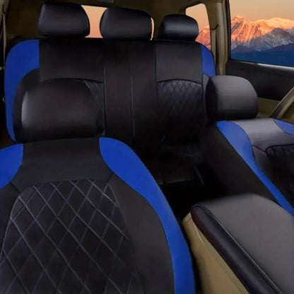 All Season Universal Car Seat Covers PVC Black Sports - Smarsty