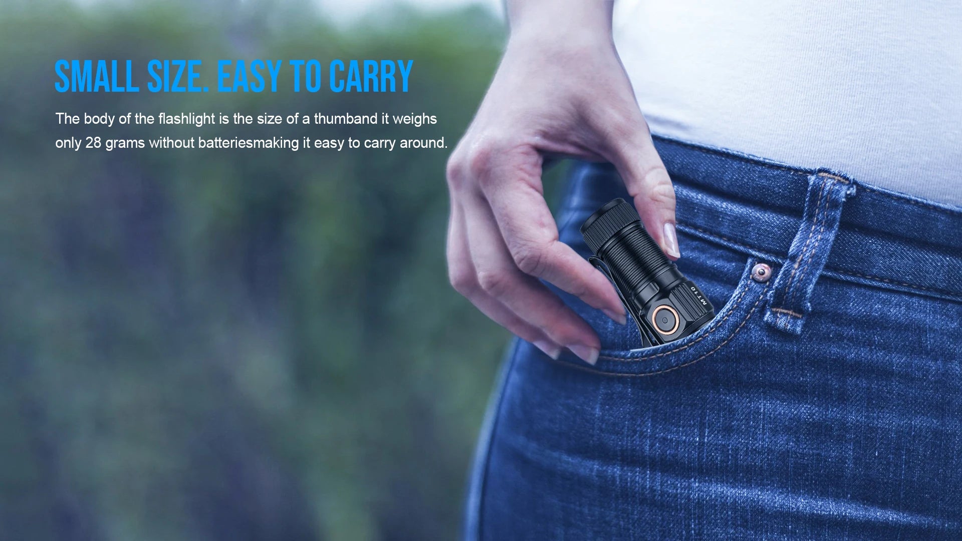 Trustfire MT10 Rechargeable LED EDC Flashlight 1000 Lumens Type USB C Charging Torch Mini 16340 Light MVB Optics with Magnet Lan