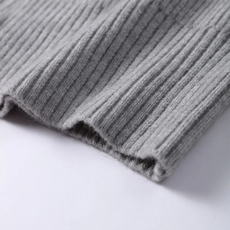 Vintage Knit Women Cardigan Casual Full Sleeve Zipper O Neck Pleated Solid Lady Sweater 2025 Autumn Fashion Female Knitwear - Smarsty