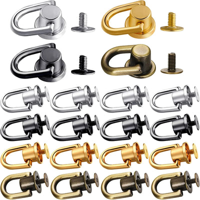 1/10pcs D-shaped Ring Bag Clip Buckles Retro Metal Double Buckle Handbag Chain Handles Connector Bag Strap Hardware Accessories - Smarsty