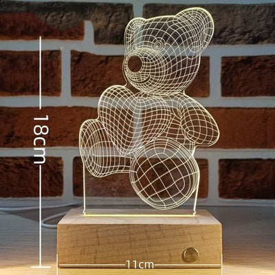 Creative LED Acrylic Night Light for Bedroom Decor - Smarsty