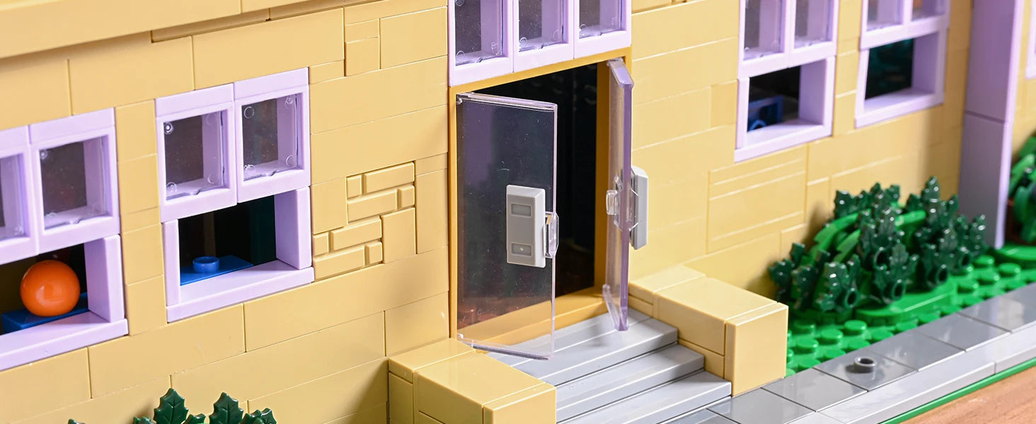 3500PCS Springfield Elementary School Building Blocks Idea Anime Street View Modular Architecture Brick Model Toy Christmas Gift