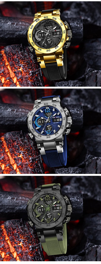 Wecool Waterproof Dual Display Alarm Clock Watch - Smarsty