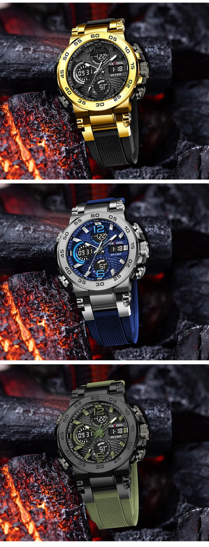 Wecool Waterproof Dual Display Alarm Clock Watch - Smarsty