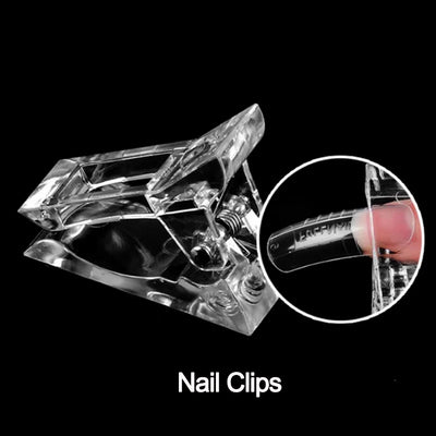 100 Pcs Acrylic Fake Nail Tips Set for Easy Manicure - Smarsty