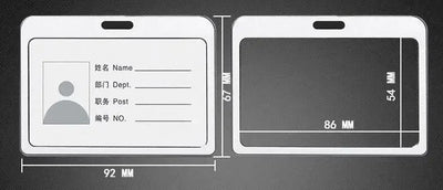 Employee Aluminium Alloy Plastic Credit Card  ID Card Cover Case Work Identity Badge Card Cover Bag Women Men Work Card Holders - Smarsty