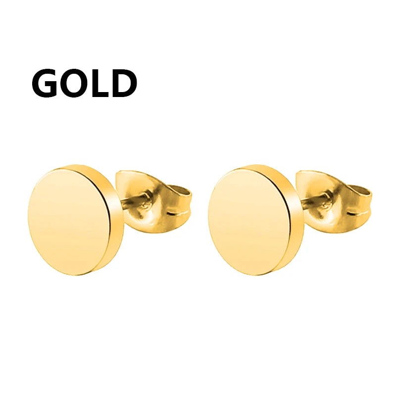 Punk Stainless Steel Stud Earrings Set for Men and Women - Smarsty