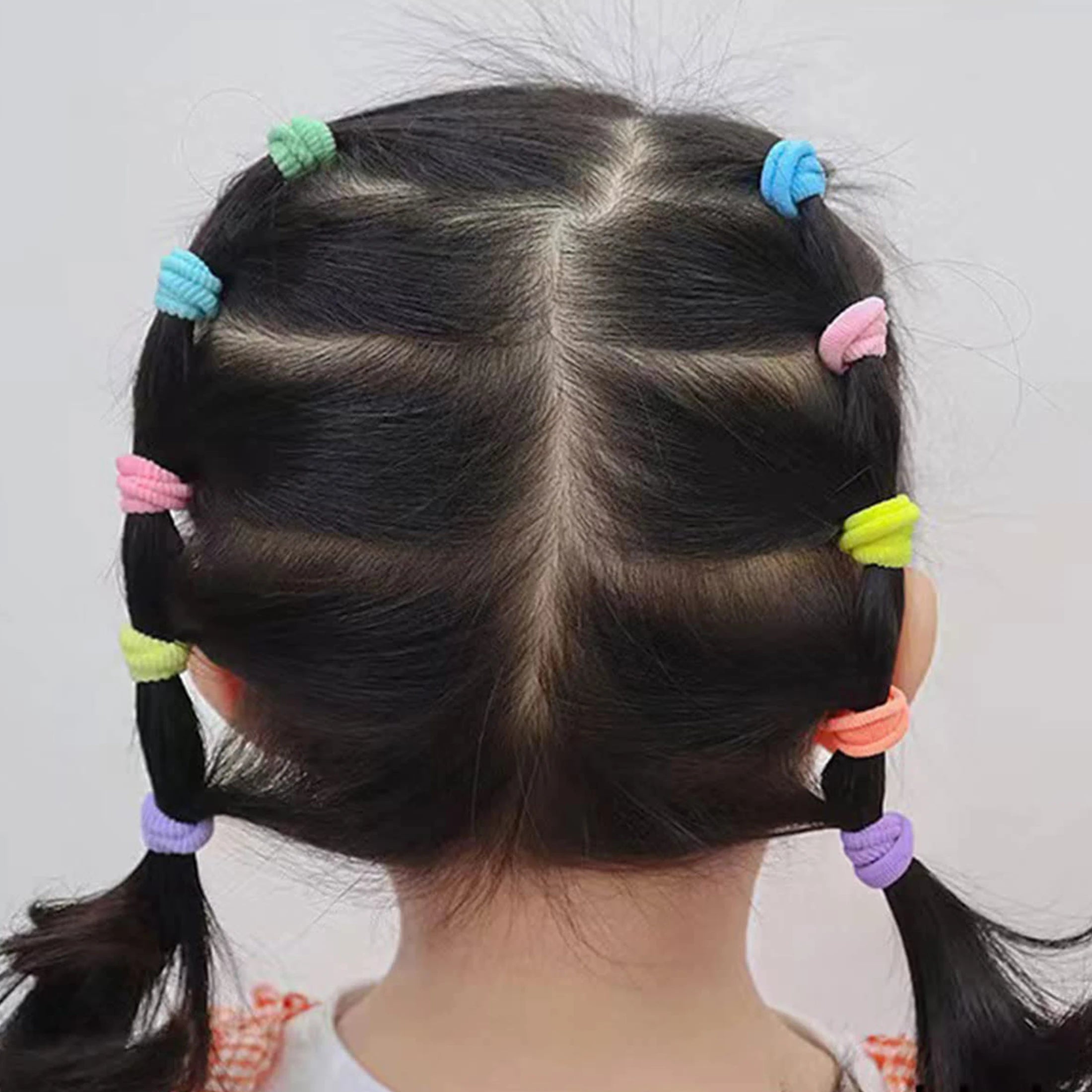 100 Soft Seamless Hair Ties Multicolor Gentle Holders - Smarsty