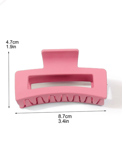 Medium Hair Claw Clips Strong Hold Matte Pink Versatile Set - Smarsty