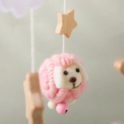 Baby Crib Mobile Bed Bell Rattle Toys Wooden Crochet Stars Pendant Bed Bell Toys Newborn Comfort Crib Bracket Hanging Toys Gifts by Smarsty