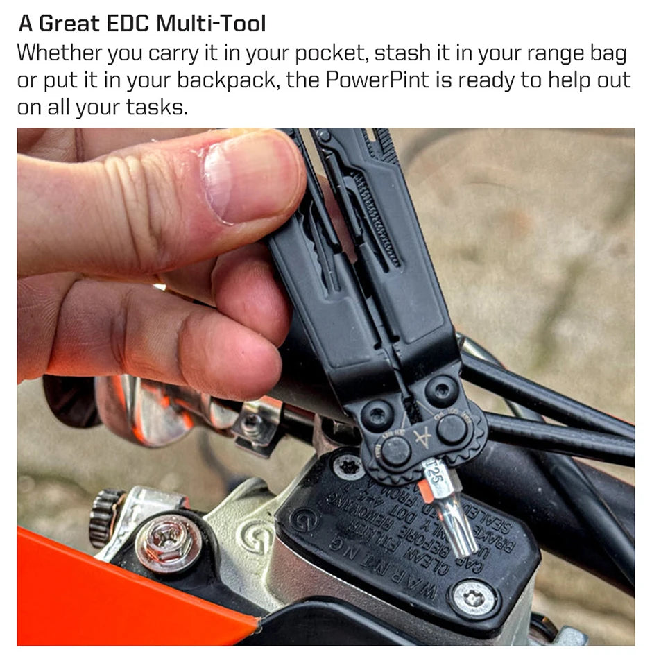 SOG PowerPint 18-in-1 Tactical Multi-Tool with Folding Pliers & Knife - EDC Pocket Gear for Outdoor, Hiking, Camping Survival