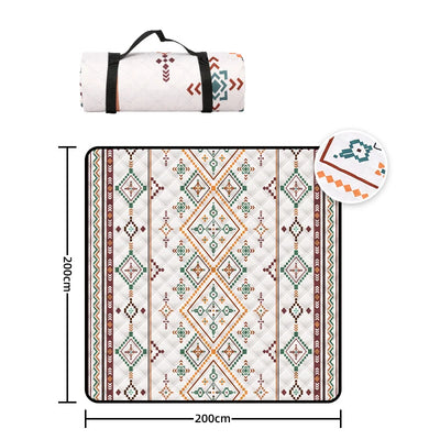 200x200CM Waterproof Picnic Blanket Large Beach Blanket Outdoor Picnic Mat Beach Mat with Carrying Handle for Travel Camping by Smarsty