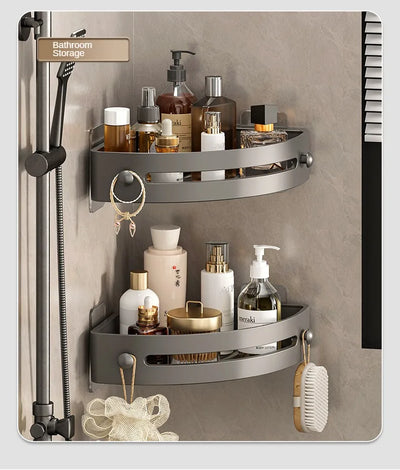 2PCS No Drill Bathroom Shelves for Easy Storage - Smarsty
