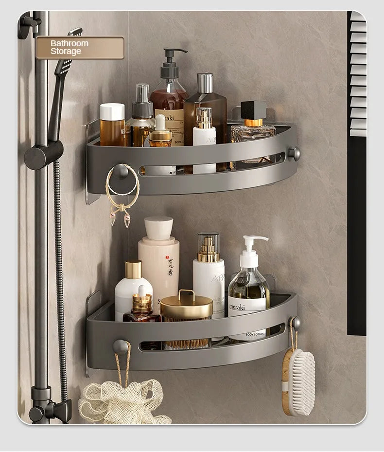 2PCS No Drill Bathroom Shelves for Easy Storage - Smarsty
