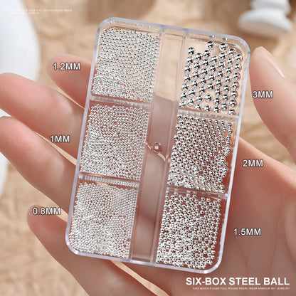 Mini Caviar Beads Nail Art Set with Magnetic Pen - Smarsty