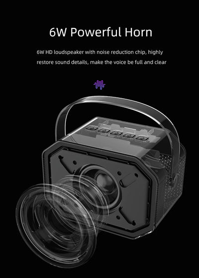 Mini Karaoke Machine for Kids Portable Karaoke Machine Bluetooth Wireless Microphones LDE Light Toys Gifts for Girls Boys - Smarsty