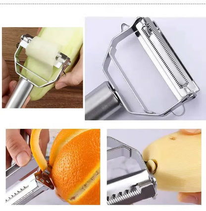 Stainless Steel Peeler Fruit Vegetable Multifunction Grater Julienne Peeler Slice Melon Potato Carrot Cucumber Home Kitchen Tool