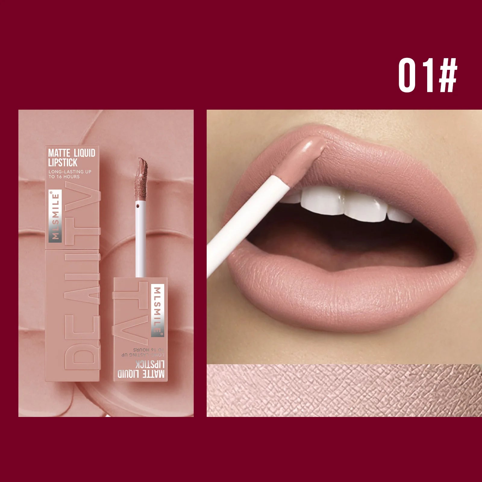 MLSMILE Waterproof Velvet Satin Lip Glaze Liquid - Smarsty