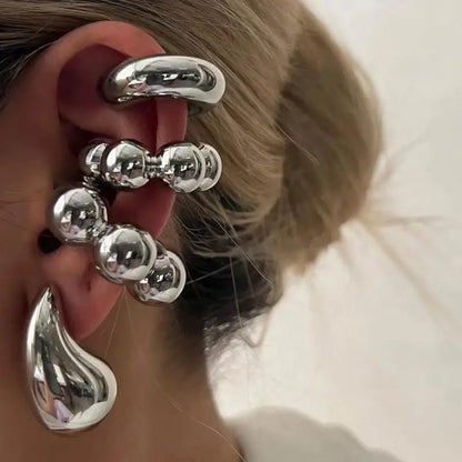 Trendy Vintage Geometric Clip Earrings for No Piercing Style - Smarsty