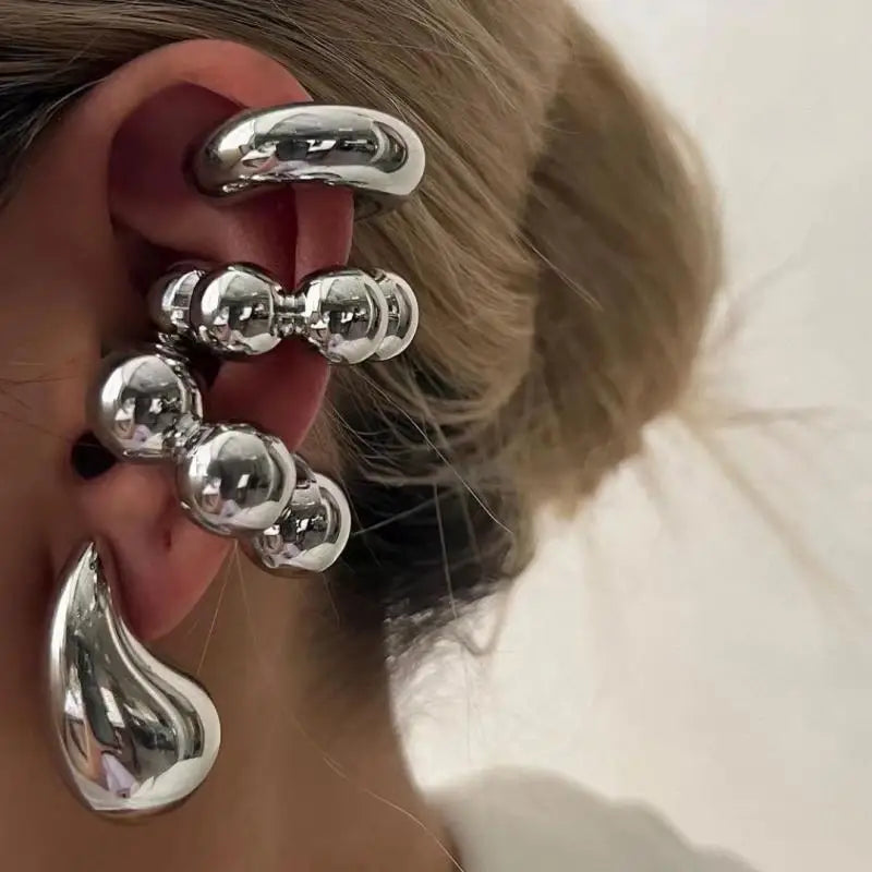 Trendy Vintage Geometric Clip Earrings for No Piercing Style - Smarsty
