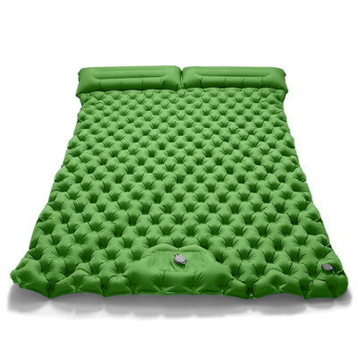 Outdoor Camping Double Inflatable Mattress Extra Wide Sleeping Pad Ultralight Folding Bed Sleeping Mat Car Travel Mat by Smarsty