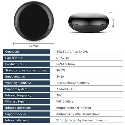 Tuya WiFi Smart Universal Remote Controller For Home - Smarsty