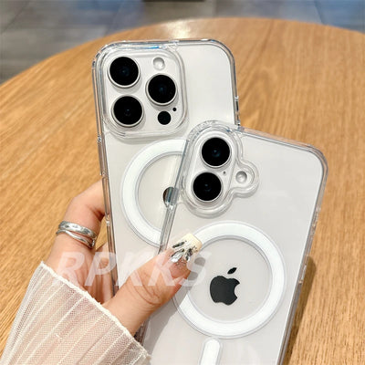 Transparent MagSafe Case for iPhone Crystal HD Shockproof - Smarsty