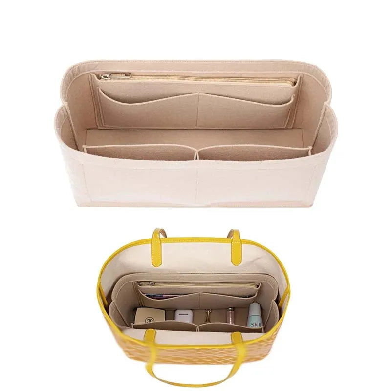 Felt Insert Cosmetic Organizer For Goyard Tote Bags - Smarsty