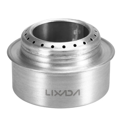 Outdoor Mini Alcohol Stove Aluminum Alloy Alcohol Stove with Lid Outdoor Camping Hiking Backpacking Cooking Stove
