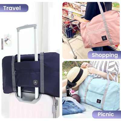 Foldable Travel Duffel Bag Carry on Lightweight Spacious - Smarsty