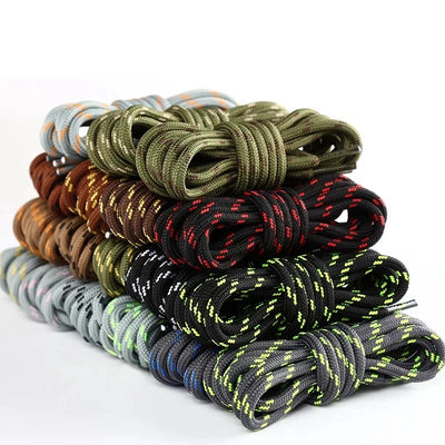 Round Climbing Shoelaces Hiking Walking Shoe Laces Work Boot Shoelace Outdoor Mountaineering Non Slip Duty Durable Shoestrings - Smarsty