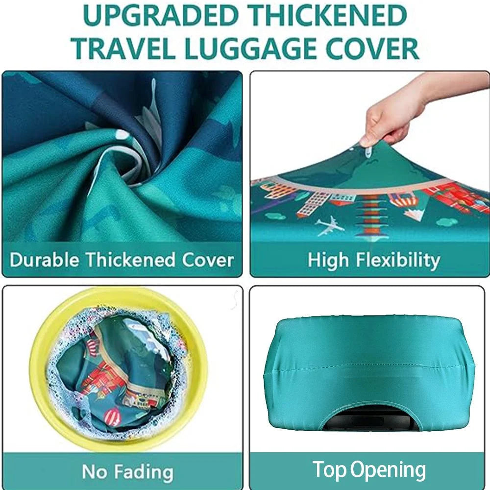 Luggage Cover Suitcase Cover Protector Suitcase For 18-32 Inch Luggage Boot Washable Prevent Scratches Travel Accessories - Smarsty