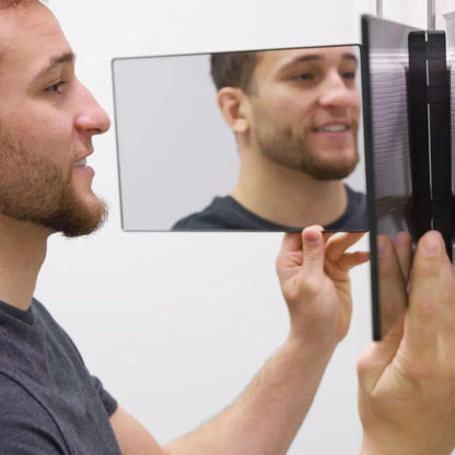 Trifold LED Makeup Mirror with Adjustable Height - Smarsty