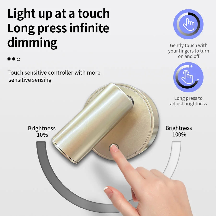 Wireless USB Rechargeable LED Magnetic Wall Light - Smarsty