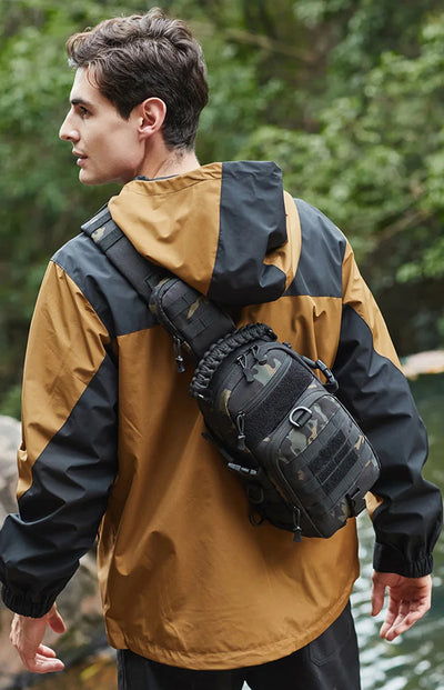 Men's Camping Chest Bag Tactical Sports Shoulder Outdoor Fanny Pack Hiking Climbing Cycling Fishing MOLLE System Sling Bags by Smarsty