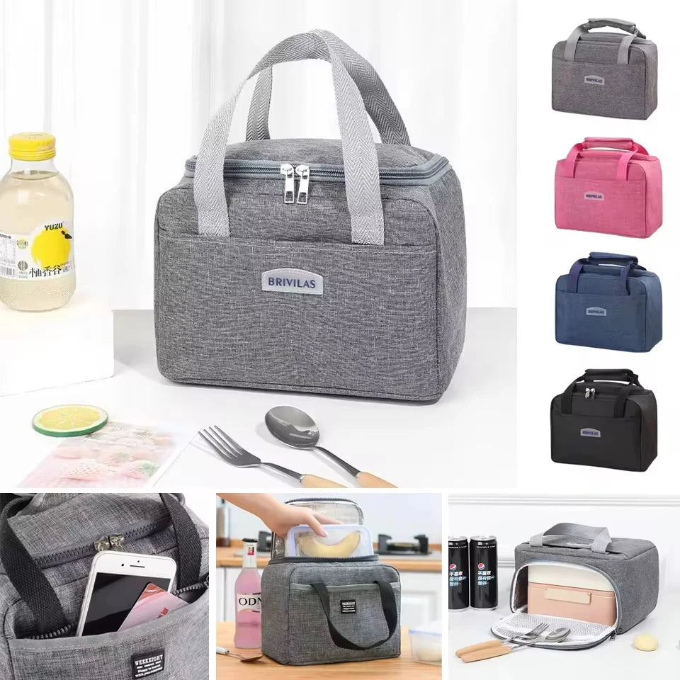 Insulated Portable Lunch Bag For Women Office Tote Compact - Smarsty