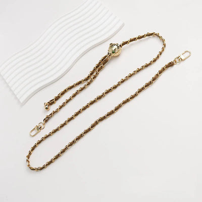 PU Leather Metal Chain Accessories Crossbody Shoulder Portable Wrist Bag Chain Strap Replacement Luggage Accessories Versatile - Smarsty