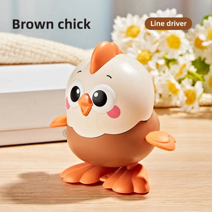 New Kidsren's Chick Can Move Cartoon Jumping Little Yellow Chicken Baby Wind-Up Small Toy Kidsren's Jumping Chicken Wind-Up Toy Fun Artificial Wind-Up Small Animal Can Move and Run Learn to Crawl 1 to 2 Years Old Baby