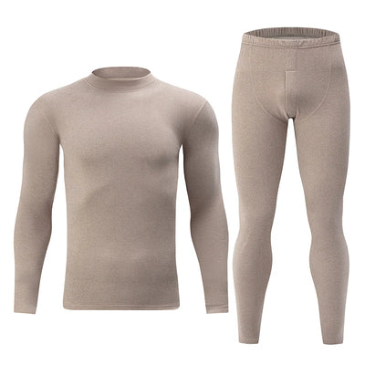 2/4 Pcs Men's Solid Color Simple Autumn And Winter Thermal Underwear Comfortable And Casual Bottoming Underwear Teenagers Pajama - Smarsty